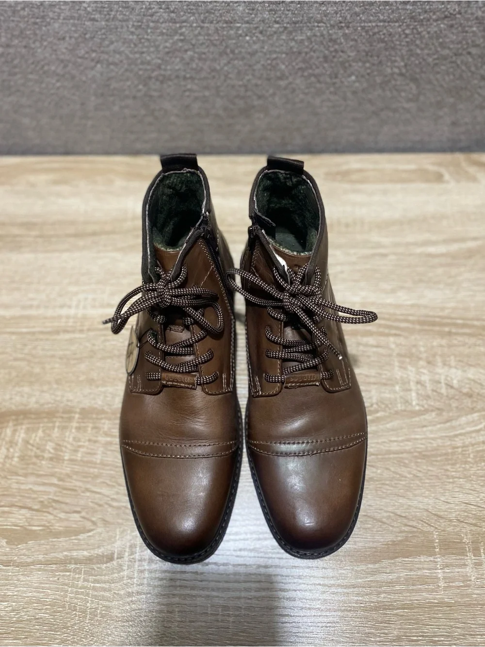 Bugatti Men's Brown Leather Chukka Lace-Up Boots